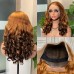 Ombre Double Drawn Bouncy Curl 13x4 Transparent Lace Full Frontal 300% Density Wig